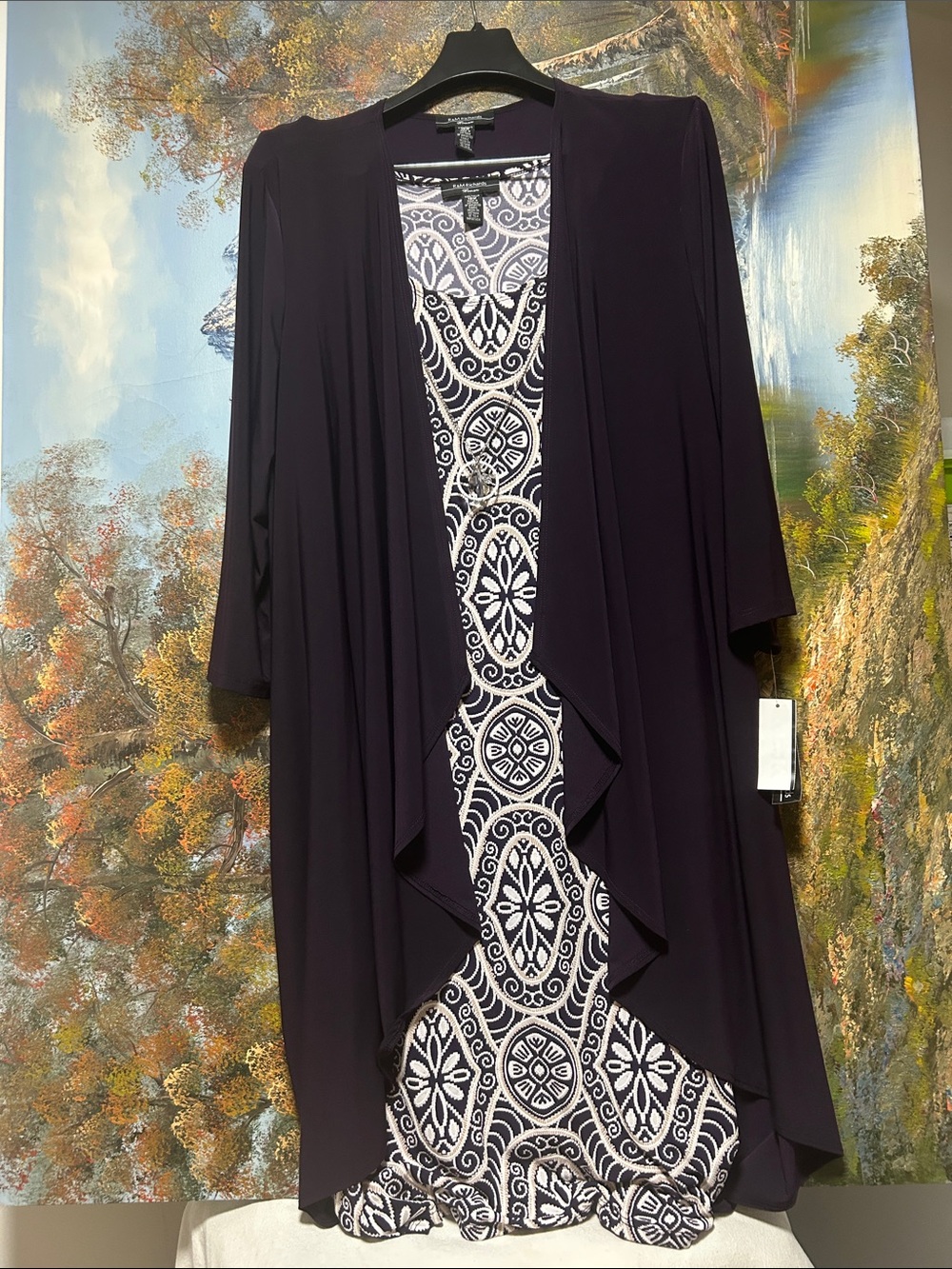 R&M RICHARDS Eggplant 2 piece Set-DRESS.